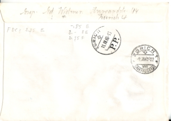 CH FDC 0822 (Viererblock) 1965 09 002 ●
